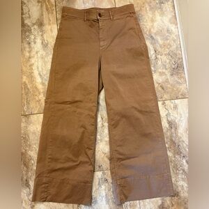 Everlane Brown High Rise Wide Leg Crop Pants Women’s Size 4